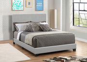 Dorian Faux Leather Upholstered California King Bed Grey - 300763KW