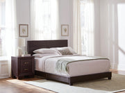 Dorian Faux Leather Upholstered Queen Panel Bed Brown - 300762Q