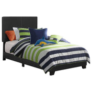 Dorian Faux Leather Upholstered Twin Panel Bed Black - 300761T