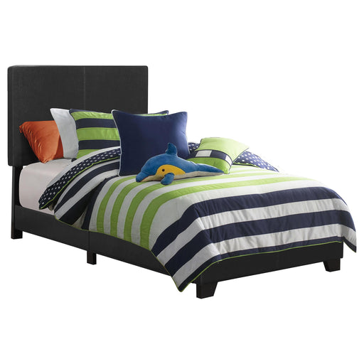 Dorian Faux Leather Upholstered Twin Panel Bed Black - 300761T