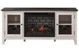 Dorrinson Two - tone 60" TV Stand with Electric Fireplace - Gate FurnitureTV Stand