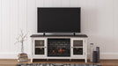 Dorrinson Two - tone Large TV Stand w/Fireplace Option - Gate FurnitureTV Stand