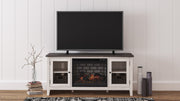 Dorrinson Two - tone Large TV Stand w/Fireplace Option - Lara FurnitureTV Stand