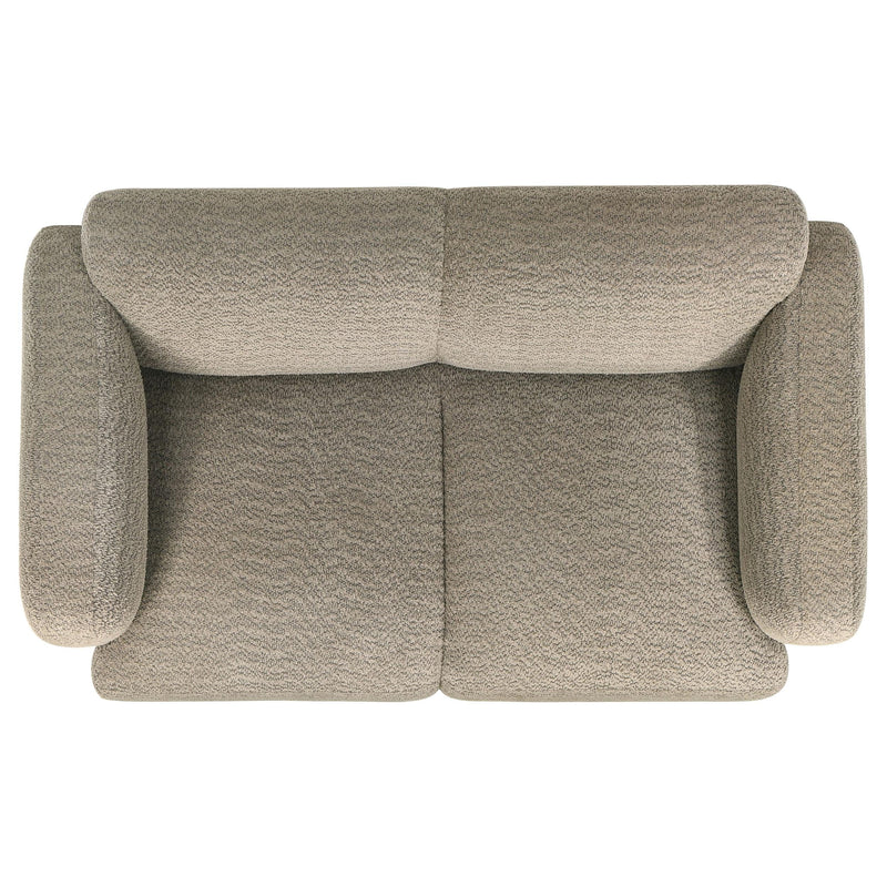 Dorset 2-piece Upholstered Round Track Arm Sofa Set Brown - 509814-S2