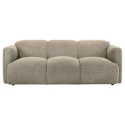 Dorset 2-piece Upholstered Round Track Arm Sofa Set Brown - 509814-S2