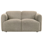 Dorset 2-piece Upholstered Round Track Arm Sofa Set Brown - 509814-S2