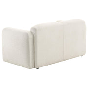 Dorset 2-piece Upholstered Round Track Arm Sofa Set White - 509811-S2
