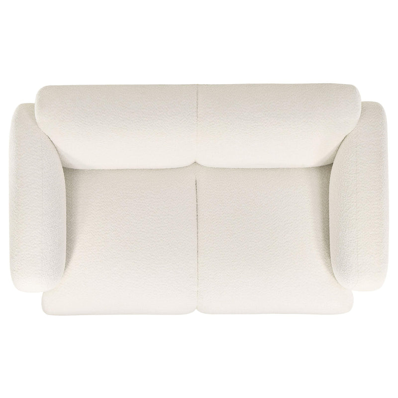 Dorset 2-piece Upholstered Round Track Arm Sofa Set White - 509811-S2