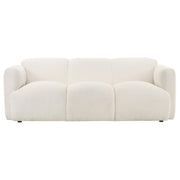 Dorset 2-piece Upholstered Round Track Arm Sofa Set White - 509811-S2