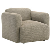 Dorset Fabric Upholstered Round Track Arm Accent Chair Brown - 509816
