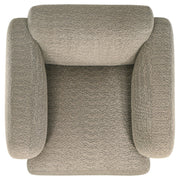 Dorset Fabric Upholstered Round Track Arm Accent Chair Brown - 509816