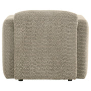 Dorset Fabric Upholstered Round Track Arm Accent Chair Brown - 509816