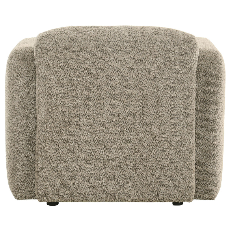 Dorset Fabric Upholstered Round Track Arm Accent Chair Brown - 509816