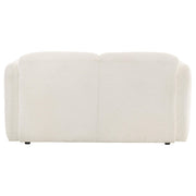 Dorset Fabric Upholstered Round Track Arm Loveseat White - 509812