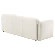 Dorset Fabric Upholstered Round Track Arm Sofa White - 509811