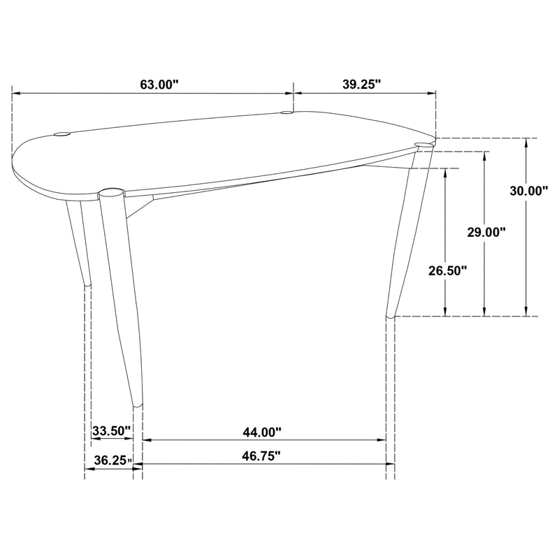 Dortch Oval 63-inch Solid Wood Dining Table Walnut - 108461