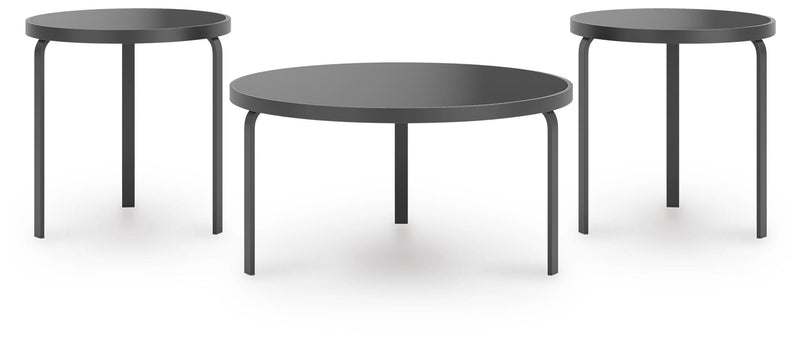 Dorylin Black Table (Set of 3) - T139-13