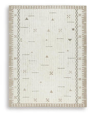 Dot Cream/Brown/Taupe 7'8" x 10' Area Rug - R407651