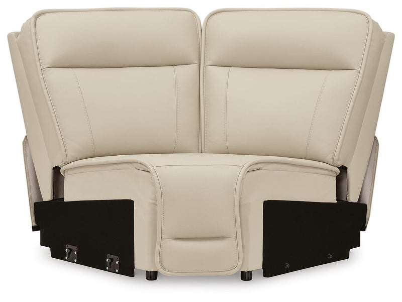Double Deal Almond 4-Piece Reclining Sectional - U13001S6