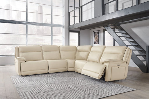 Double Deal Almond 5 - Piece Power Reclining Sectional - Lara FurniturePower Reclining Sectional