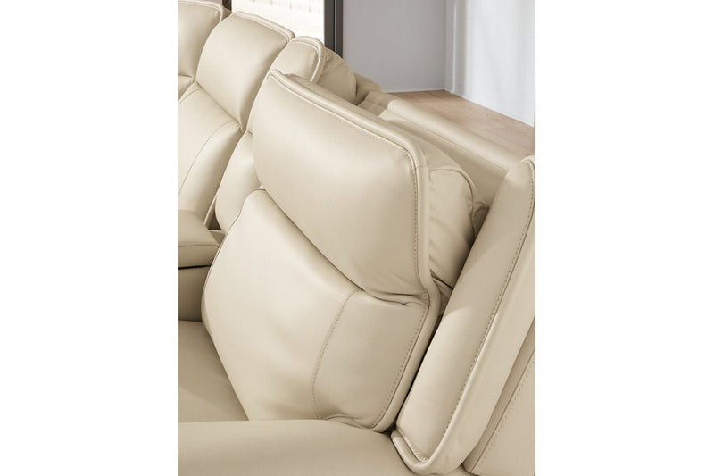 Double Deal Almond 5 - Piece Power Reclining Sectional - Lara FurniturePower Reclining Sectional
