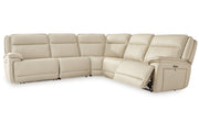 Double Deal Almond 5 - Piece Power Reclining Sectional - Lara FurniturePower Reclining Sectional