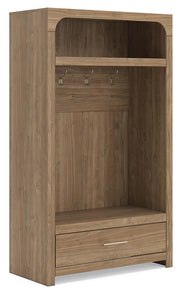 Dovander Brown Hall Tree with Storage Bench - W1121-79