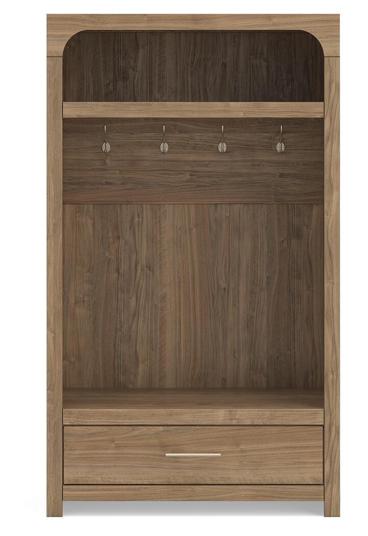 Dovander Brown Hall Tree with Storage Bench - W1121-79