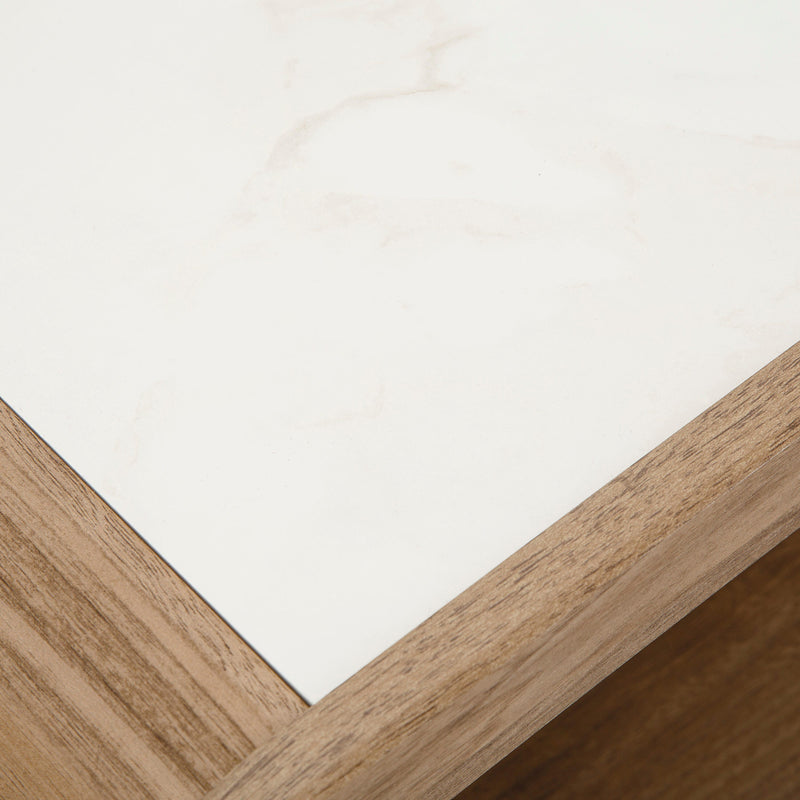Dovander White/Natural Coffee Table - T1121-1