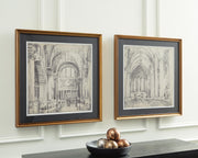 Downyard Black/Beige Wall Art (Set of 2) - A8000548