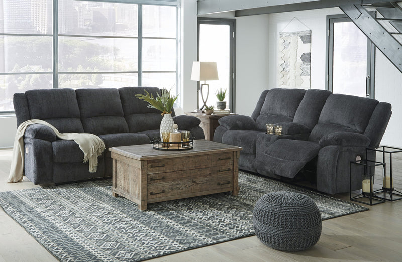 Draycoll Slate Power Reclining Living Room Set - Lara FurnitureLiving Room Set