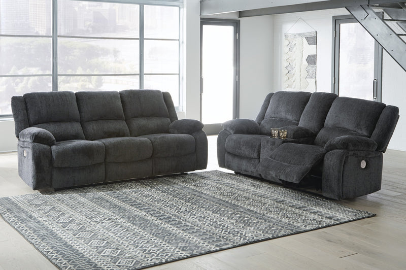 Draycoll Slate Power Reclining Living Room Set - Lara FurnitureLiving Room Set