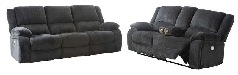 Draycoll Slate Power Reclining Living Room Set - Lara FurnitureLiving Room Set