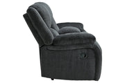 Draycoll Slate Reclining Loveseat with Console - Lara FurnitureLoveseat