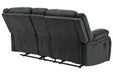 Draycoll Slate Reclining Loveseat with Console - Gate FurnitureLoveseat