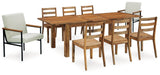 Dressonni Brown Dining Table and 8 Chairs - Gate FurnitureDining Room Set