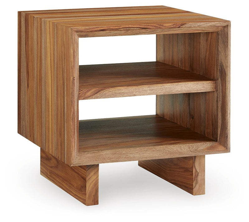 Dressonni Coffee Table with 1 End Table in Brown - PKG020849