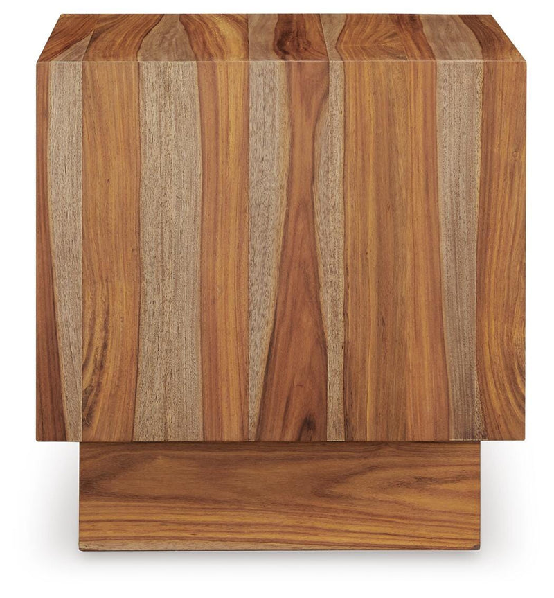 Dressonni Coffee Table with 1 End Table in Brown - PKG020849