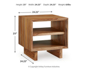 Dressonni Coffee Table with 1 End Table in Brown - PKG020849