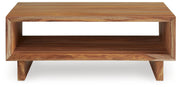 Dressonni Coffee Table with 2 End Tables in Brown - PKG020850