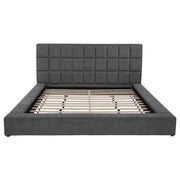 Dreux Upholstered California King Panel Platform Bed Grey - 315948GRYKW