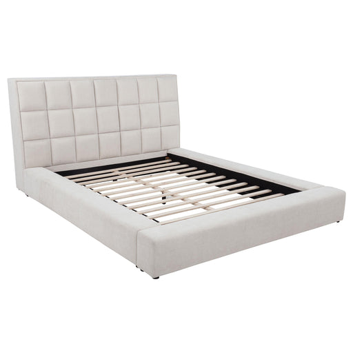 Dreux Upholstered Eastern King Panel Platform Bed Cream - 315948CRMKE