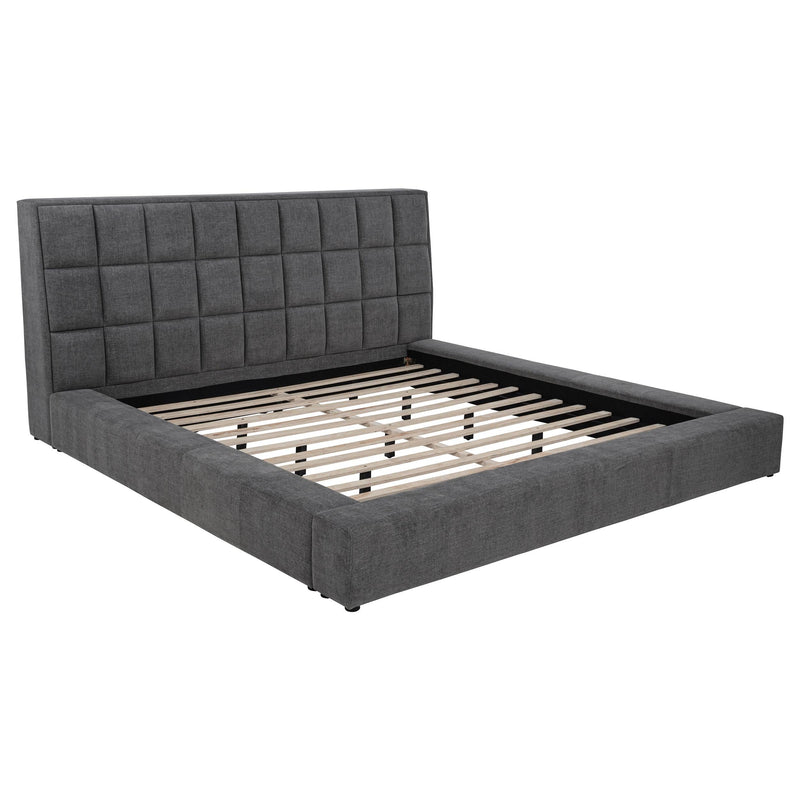 Dreux Upholstered Eastern King Panel Platform Bed Grey - 315948GRYKE