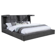 Dreux Upholstered Eastern King Panel Platform Bed Grey - 315948GRYKE