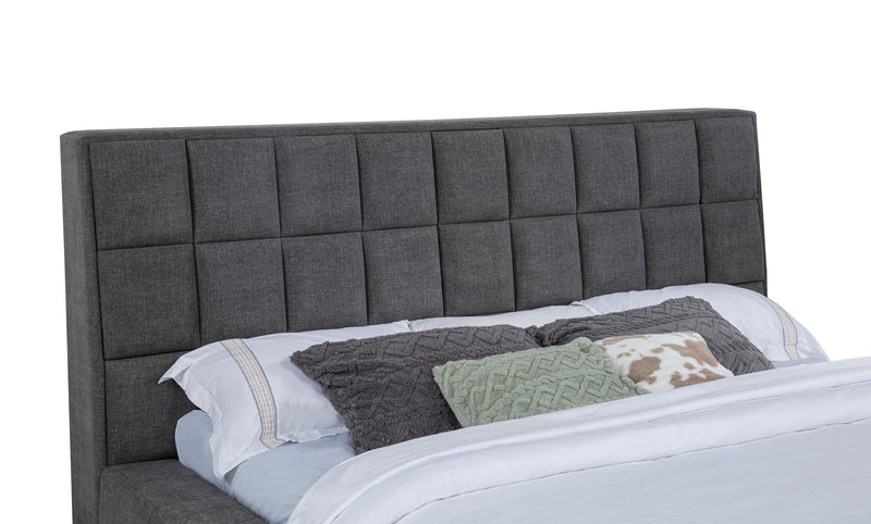 Dreux Upholstered Eastern King Panel Platform Bed Grey - 315948GRYKE