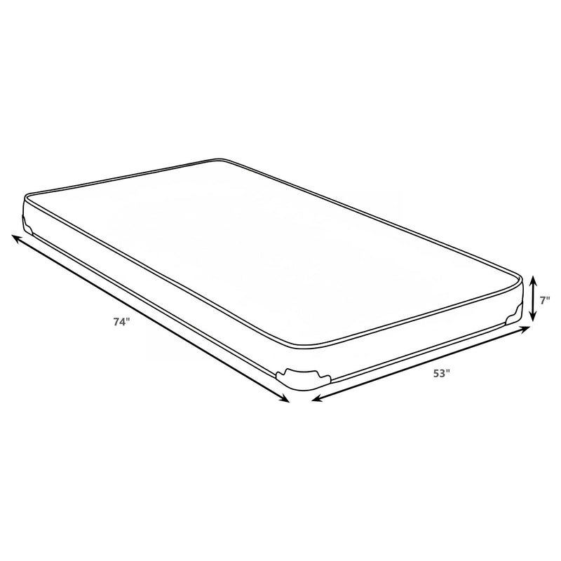 Drover 7-inch Full Foam Mattress with Built-in Bunkie Board - 350160F