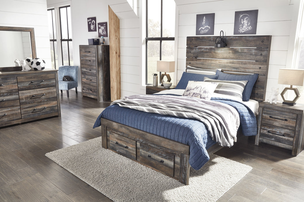 Drystan Brown Full Footboard Storage Bed - Gate FurnitureFull Bed