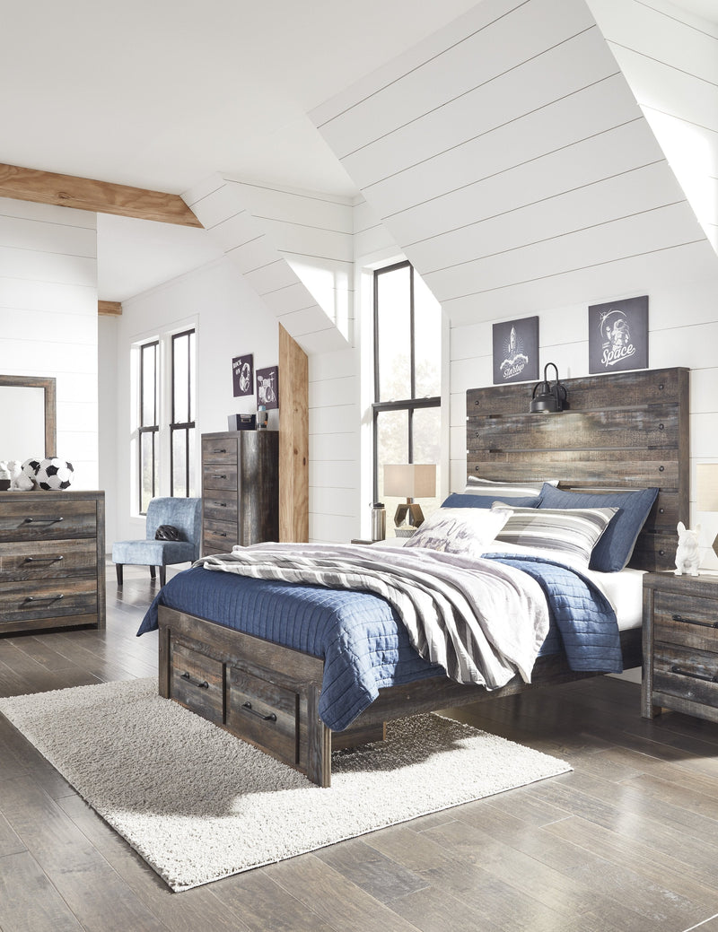 Drystan Brown Full Footboard Storage Bed - Gate FurnitureFull Bed