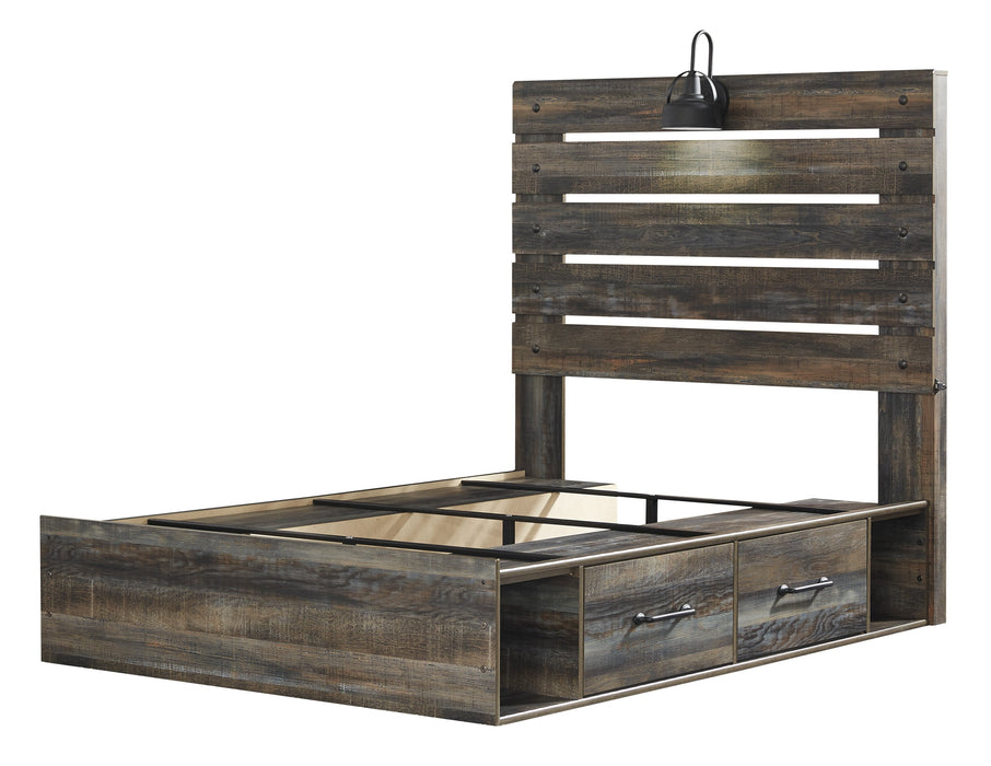 Drystan Brown Full Side Storage Platform Bed - Gate FurnitureFull Bed