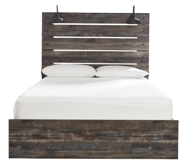 Drystan Brown Queen Panel Bed - Gate FurnitureQueen Bed
